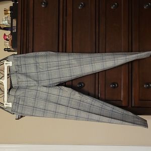 Sloan pants/ Checkered vertical pattern with Navy / White/ and Gray